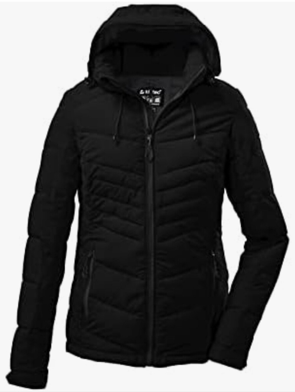 Killtec women's quilted puffer jacket, Black, Size 10